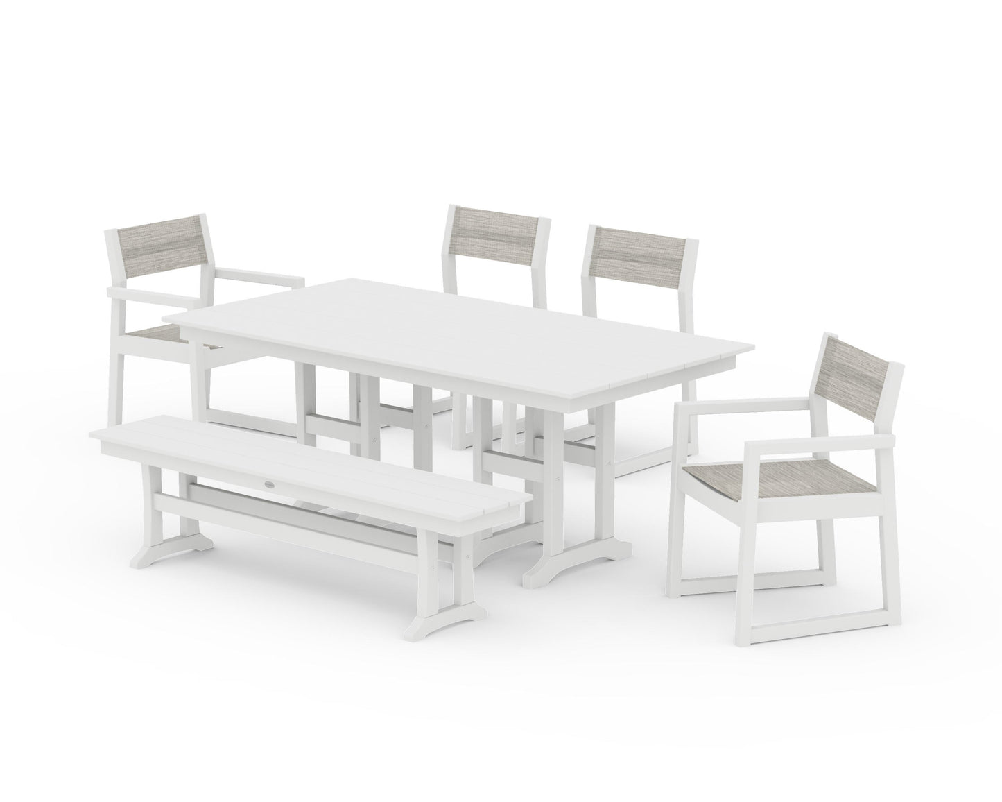 EDGE Sling 6-Piece Farmhouse Dining Set