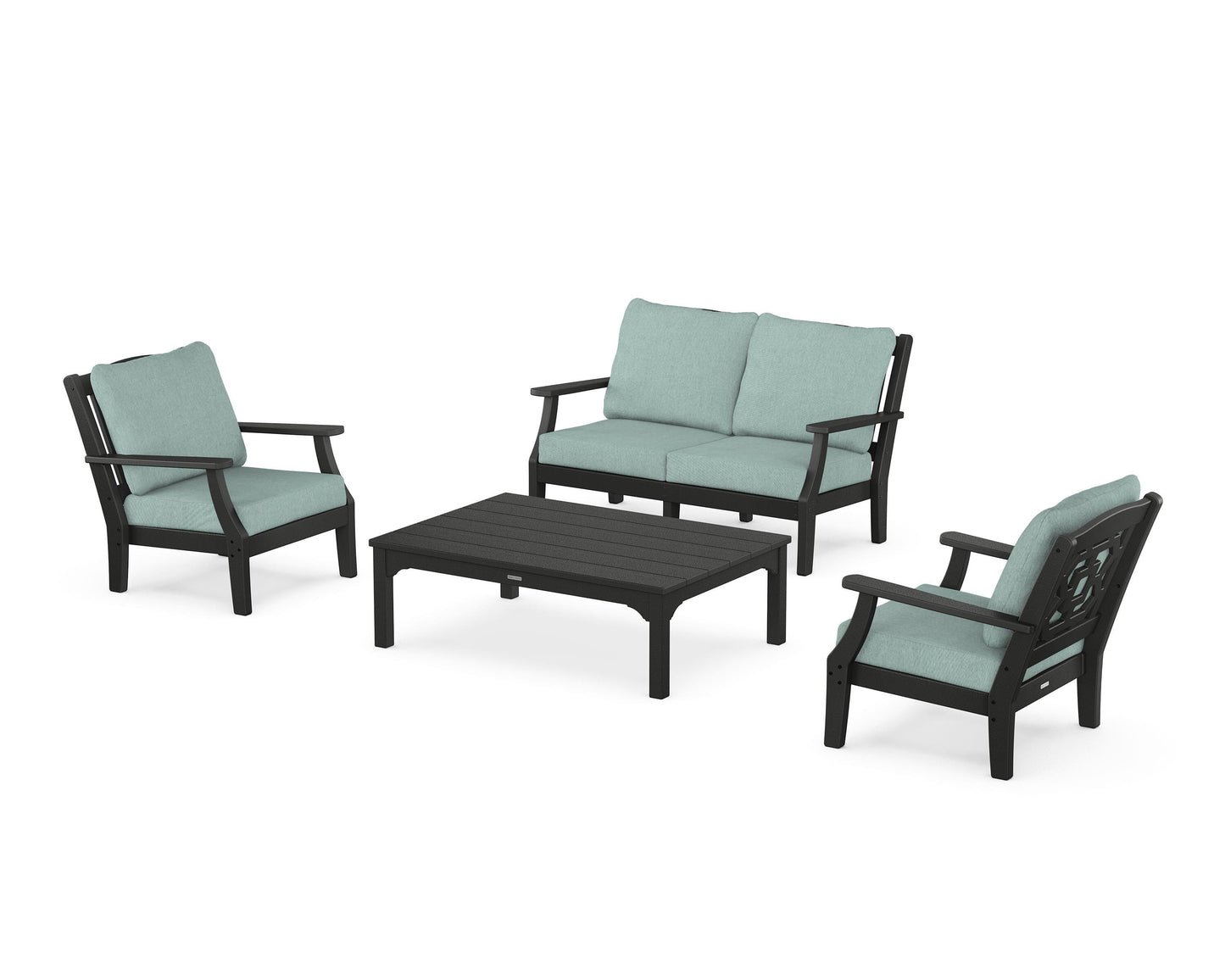 Chinoiserie 4-Piece Deep Seating Set with Loveseat
