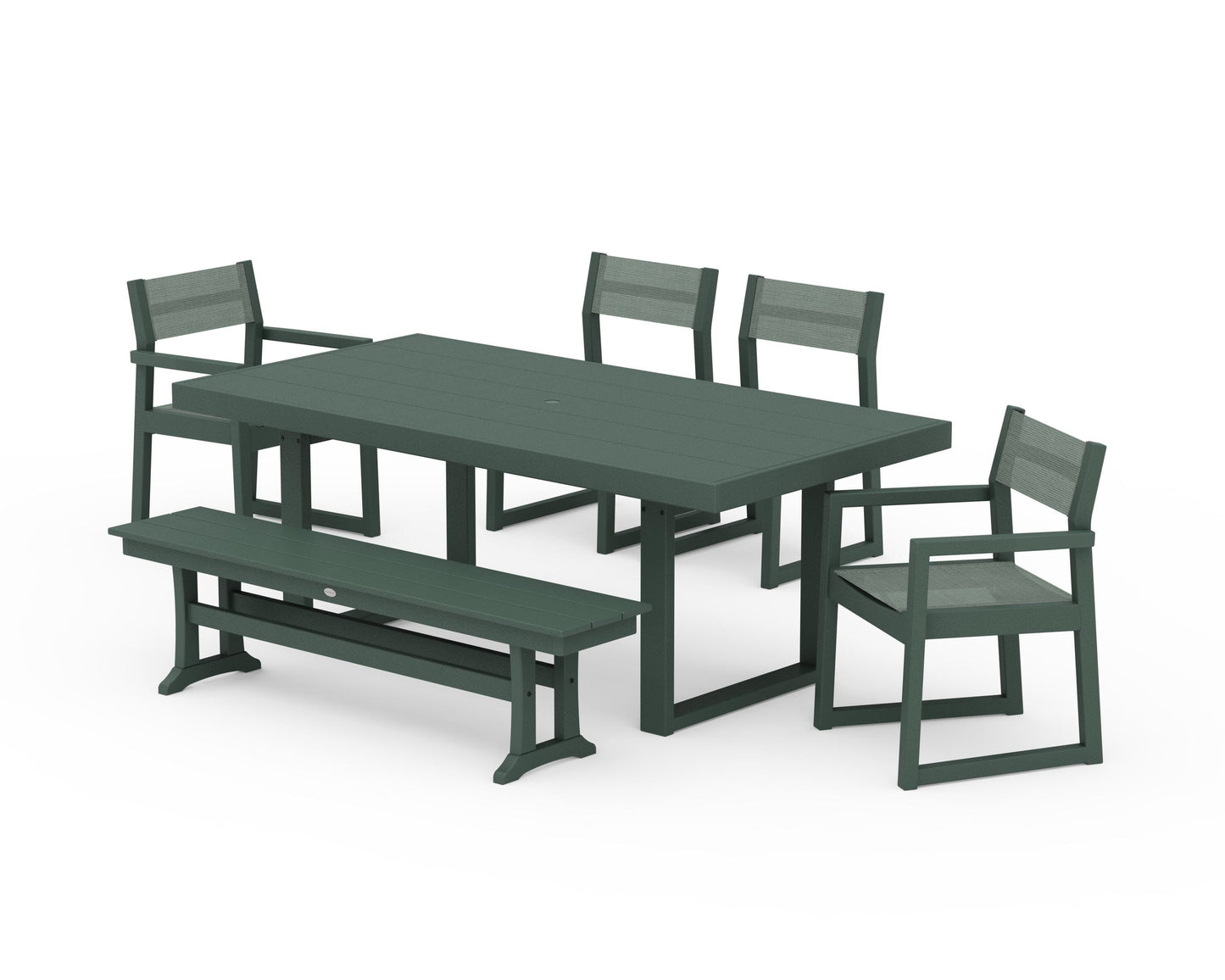 EDGE Sling 6-Piece Dining Set with Bench