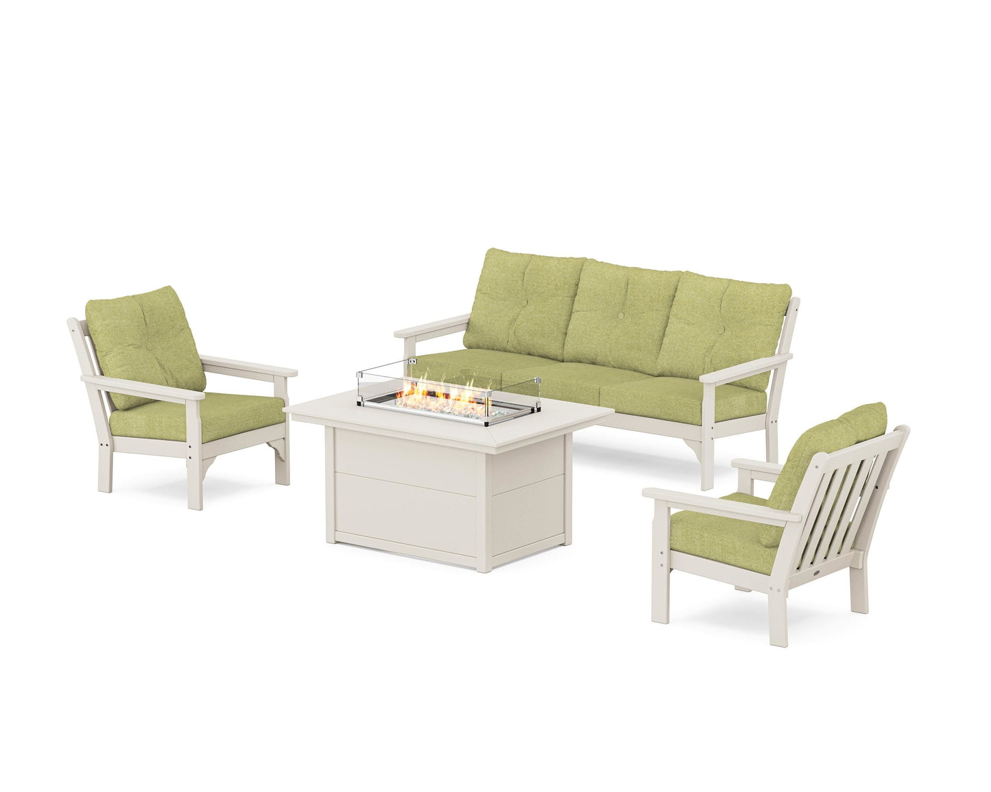 Vineyard Deep Seating Fire Pit Table Set