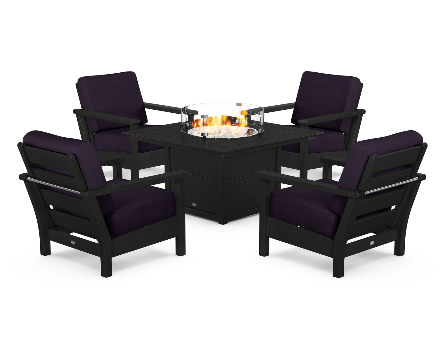 Harbour 5-Piece Conversation Set with Fire Pit Table