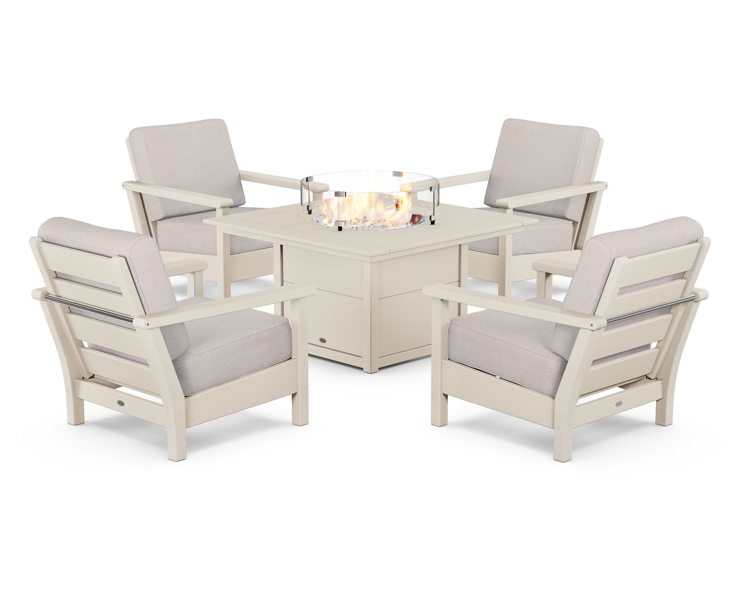 Harbour 5-Piece Conversation Set with Fire Pit Table