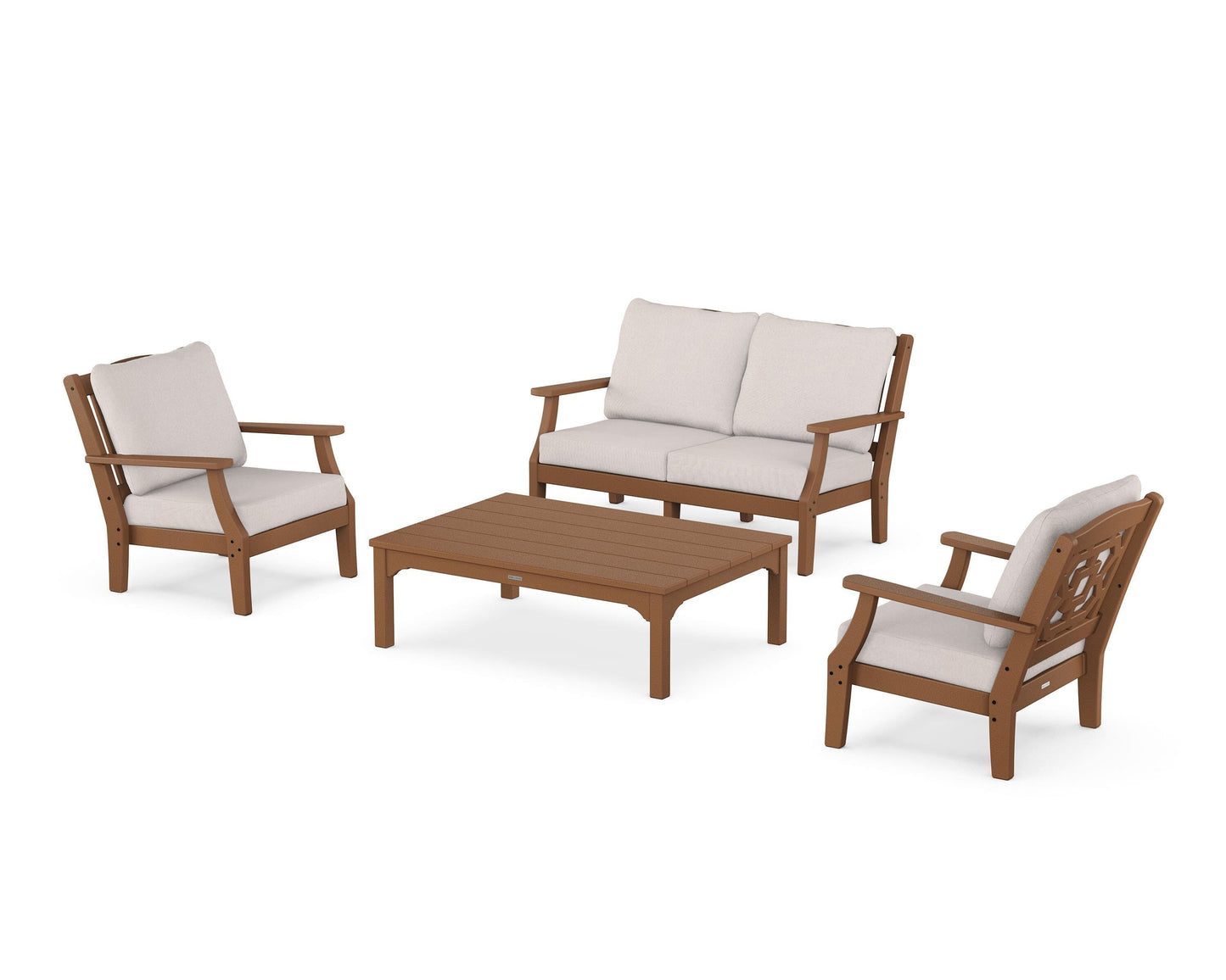 Chinoiserie 4-Piece Deep Seating Set with Loveseat