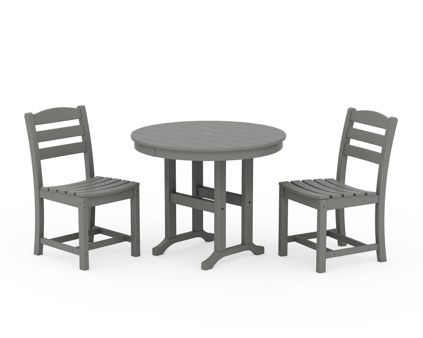La Casa CafÃ© Side Chair 3-Piece Round Dining Set