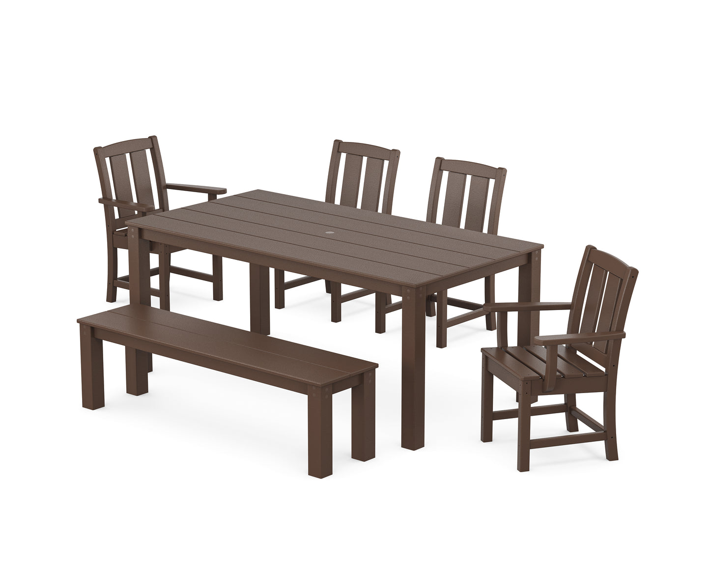 Mission 6-Piece Parsons Dining Set with Bench