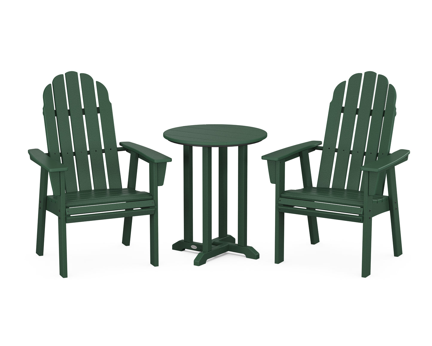 Vineyard Adirondack 3-Piece Round Dining Set