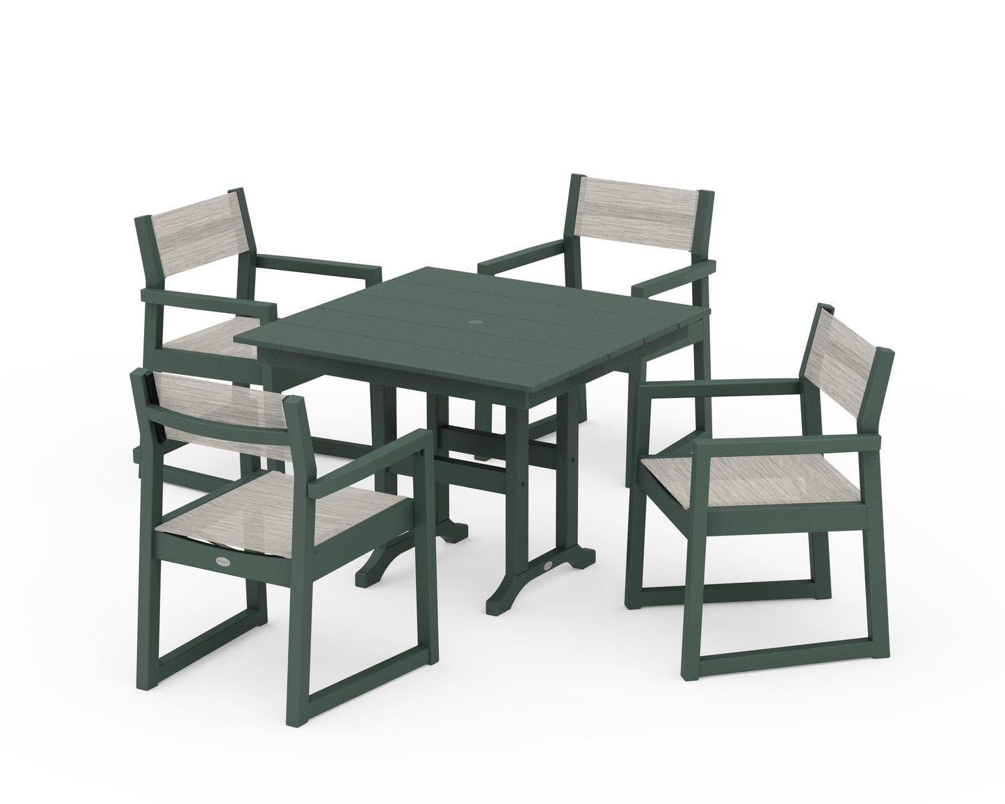 EDGE Sling Arm Chair 5-Piece Farmhouse Dining Set