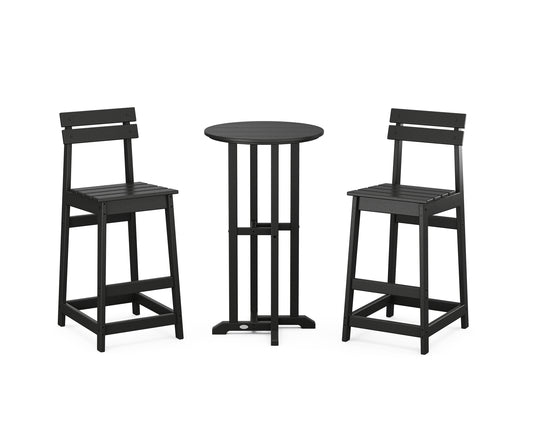 Modern Studio Plaza Bar Chair 3-Piece Bistro Set