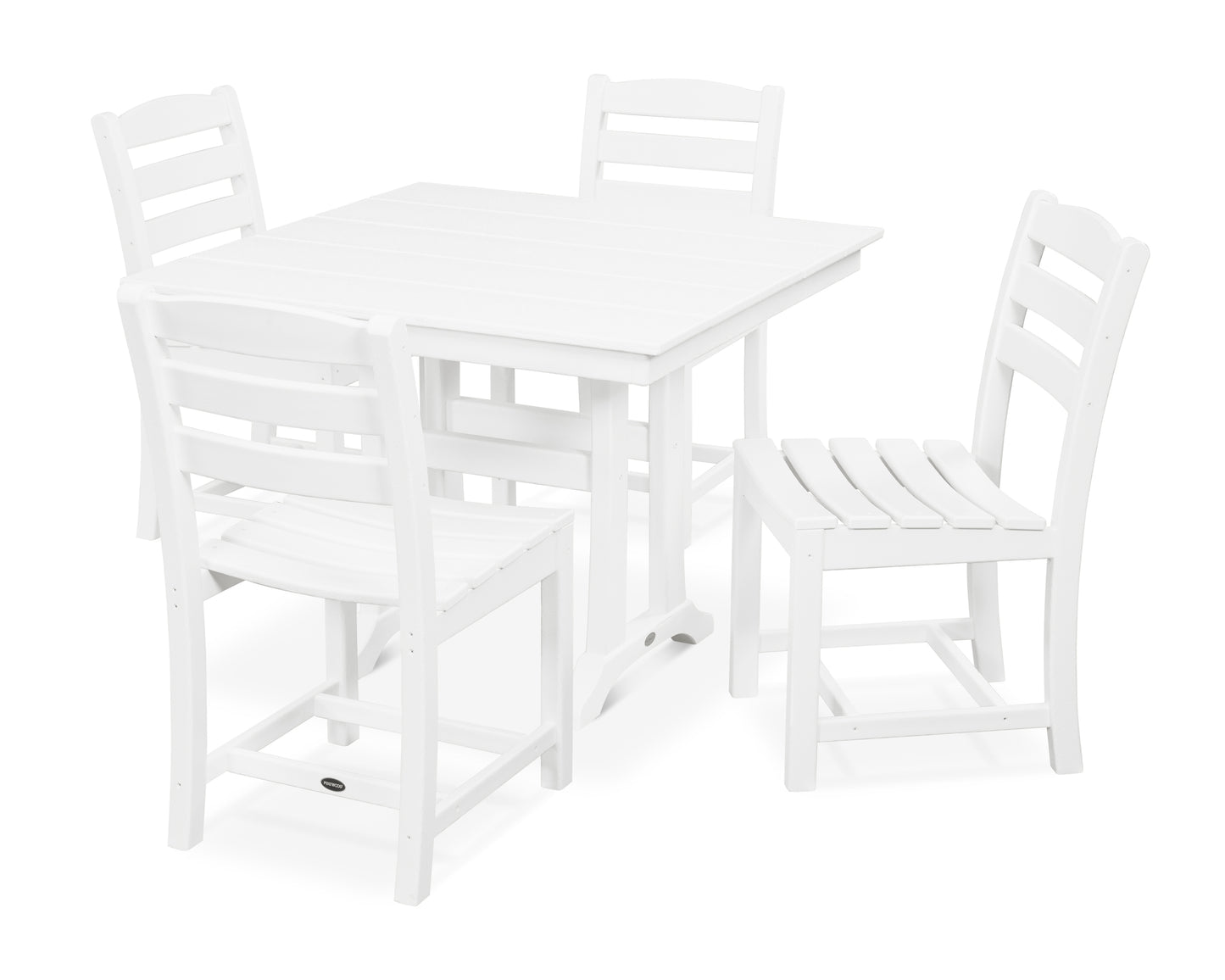 La Casa CafÃ© 5-Piece Farmhouse Trestle Side Chair Dining Set
