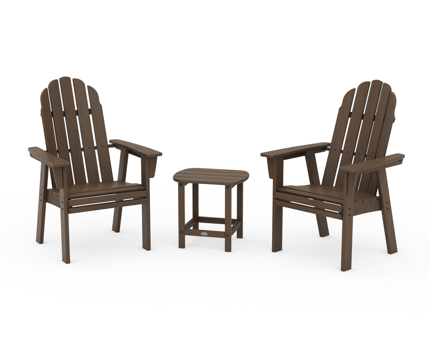 Vineyard 3-Piece Curveback Upright Adirondack Chair Set