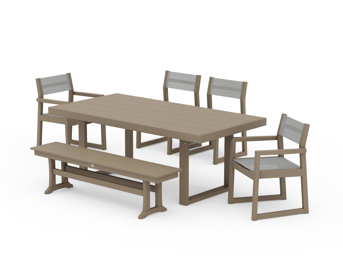 EDGE Sling 6-Piece Dining Set with Bench