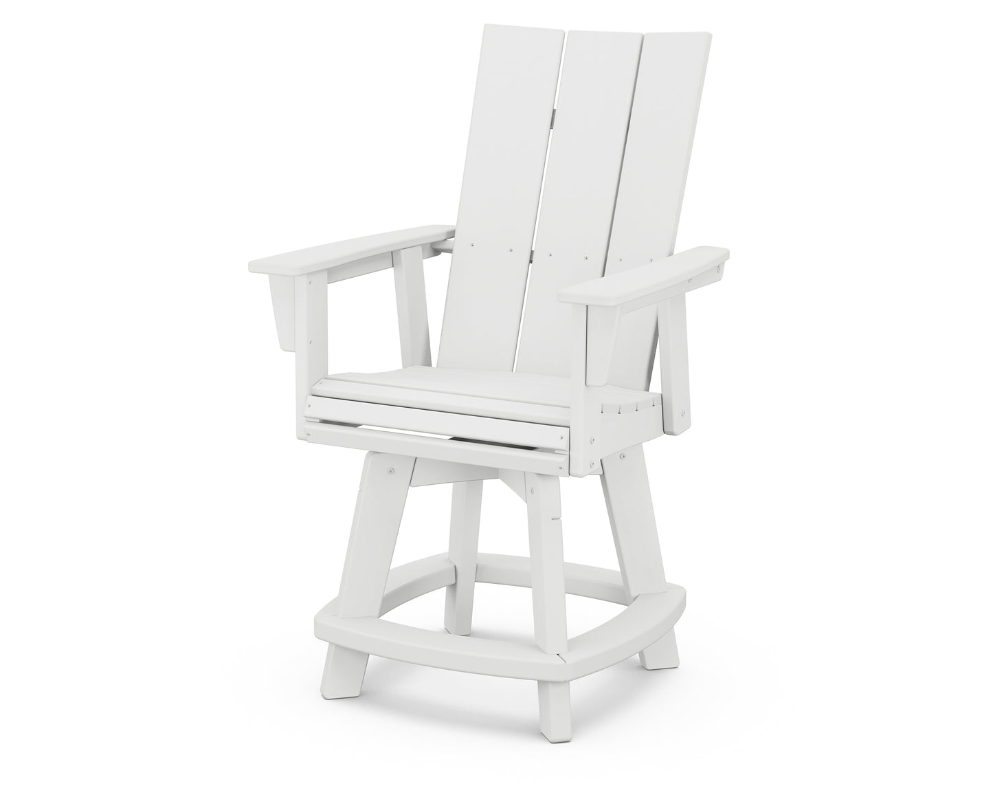 Modern Curveback Adirondack Swivel Counter Chair