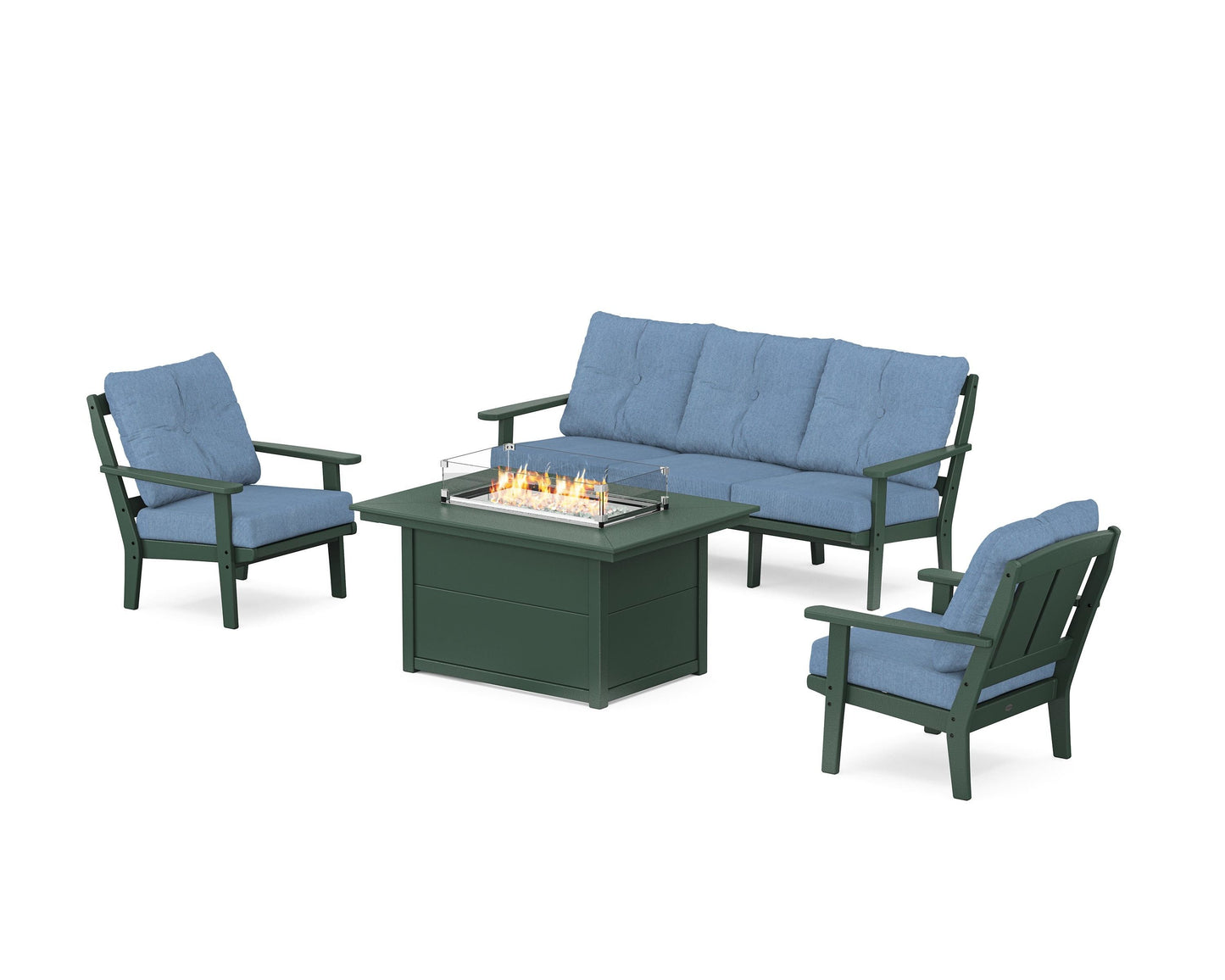 Mission Deep Seating Fire Pit Table Set