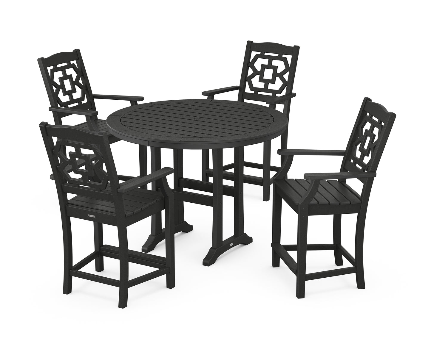 Chinoiserie 5-Piece Round Counter Set