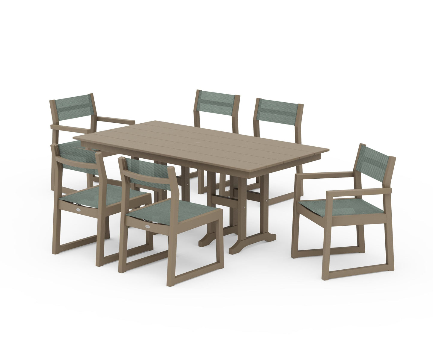 EDGE Sling 7-Piece Farmhouse Dining Set