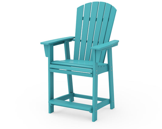 Nautical Curveback Adirondack Counter Chair