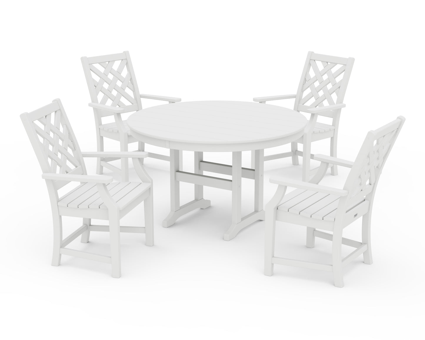 Wovendale 5-Piece Round Farmhouse Dining Set