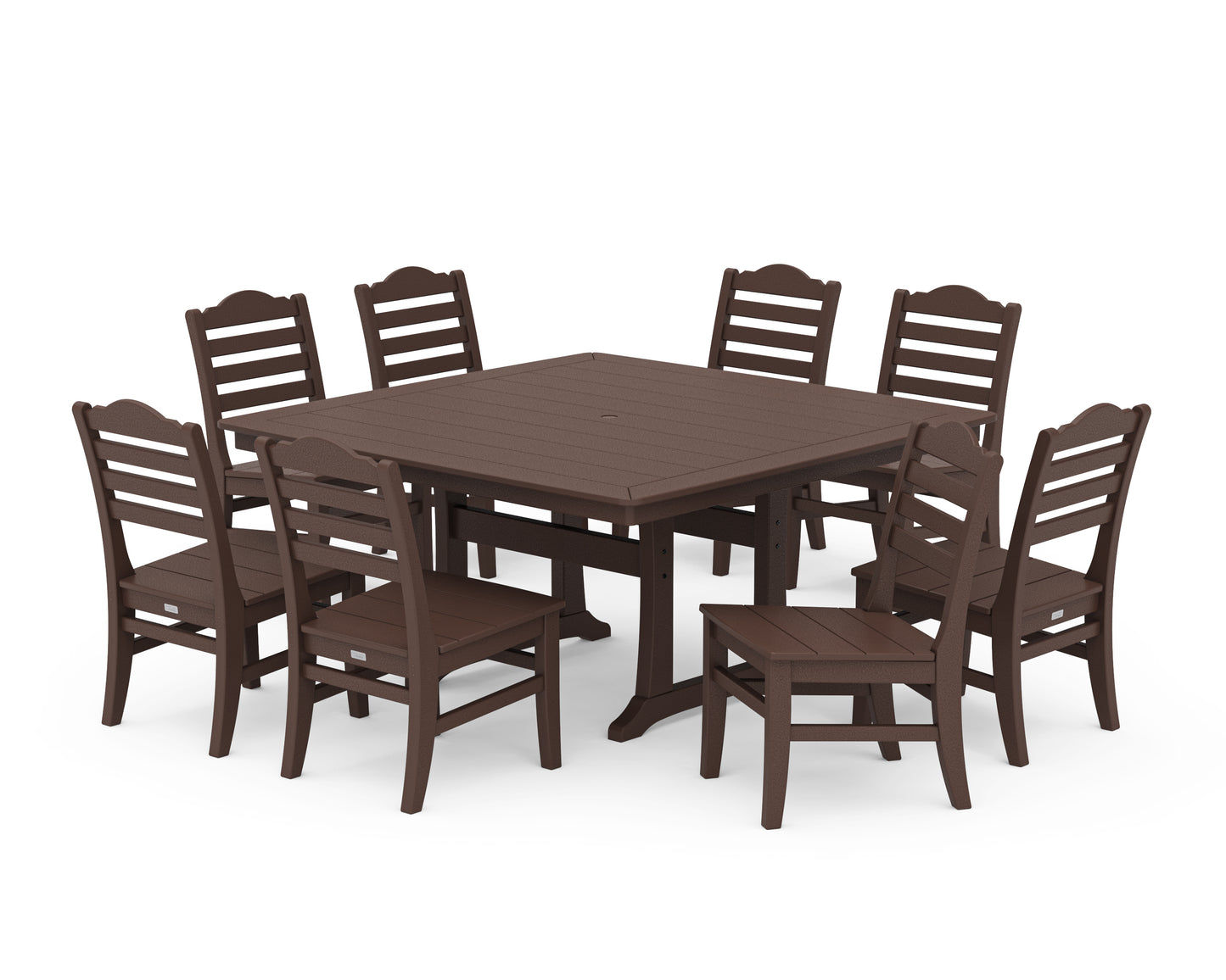 Savannah Side Chair 9-Piece Square Dining Set with Trestle Legs