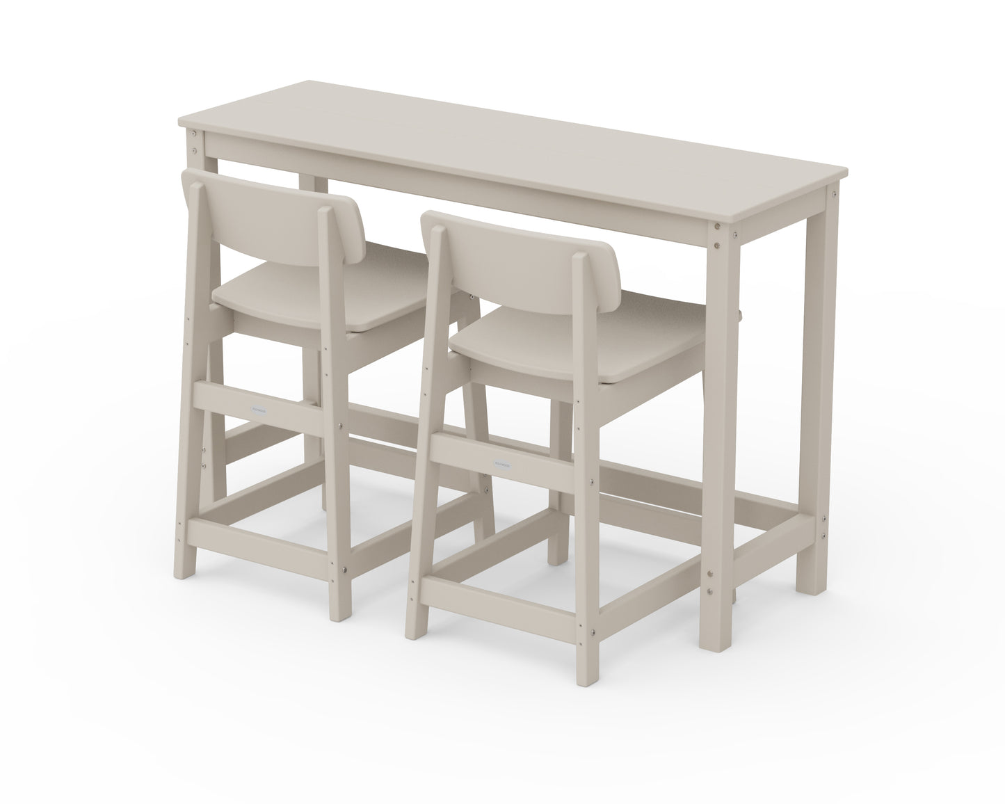 Modern Studio Urban Lowback Counter Chair 3-Piece Balcony Set