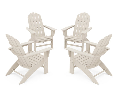 4-Piece Vineyard Curveback Adirondack Chair Conversation Set