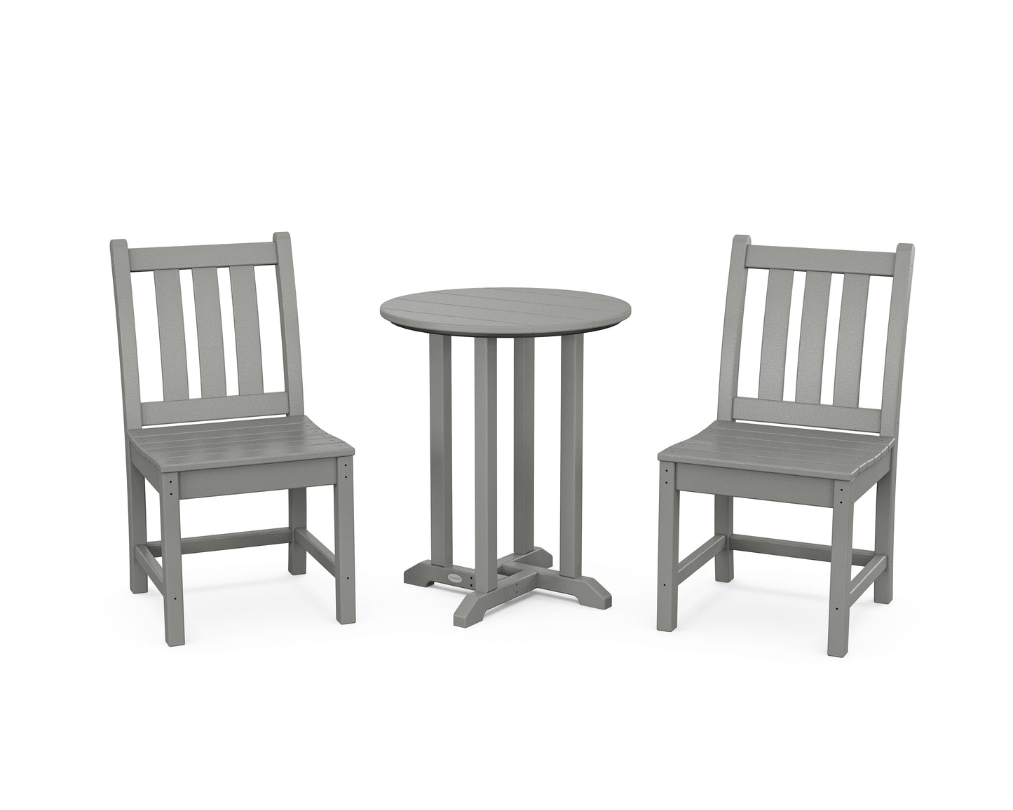 Traditional Garden Side Chair 3-Piece Round Dining Set