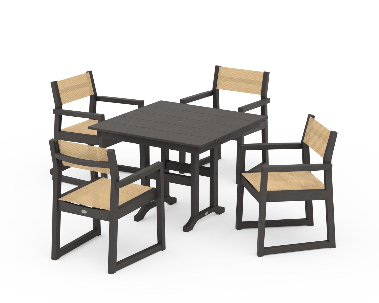 EDGE Sling Arm Chair 5-Piece Farmhouse Dining Set