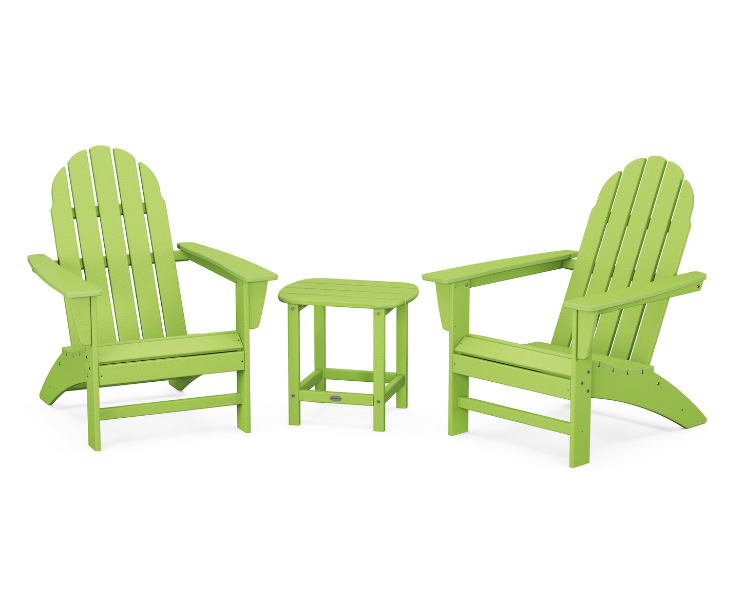 Vineyard 3-Piece Adirondack Set with South Beach 18" Side Table