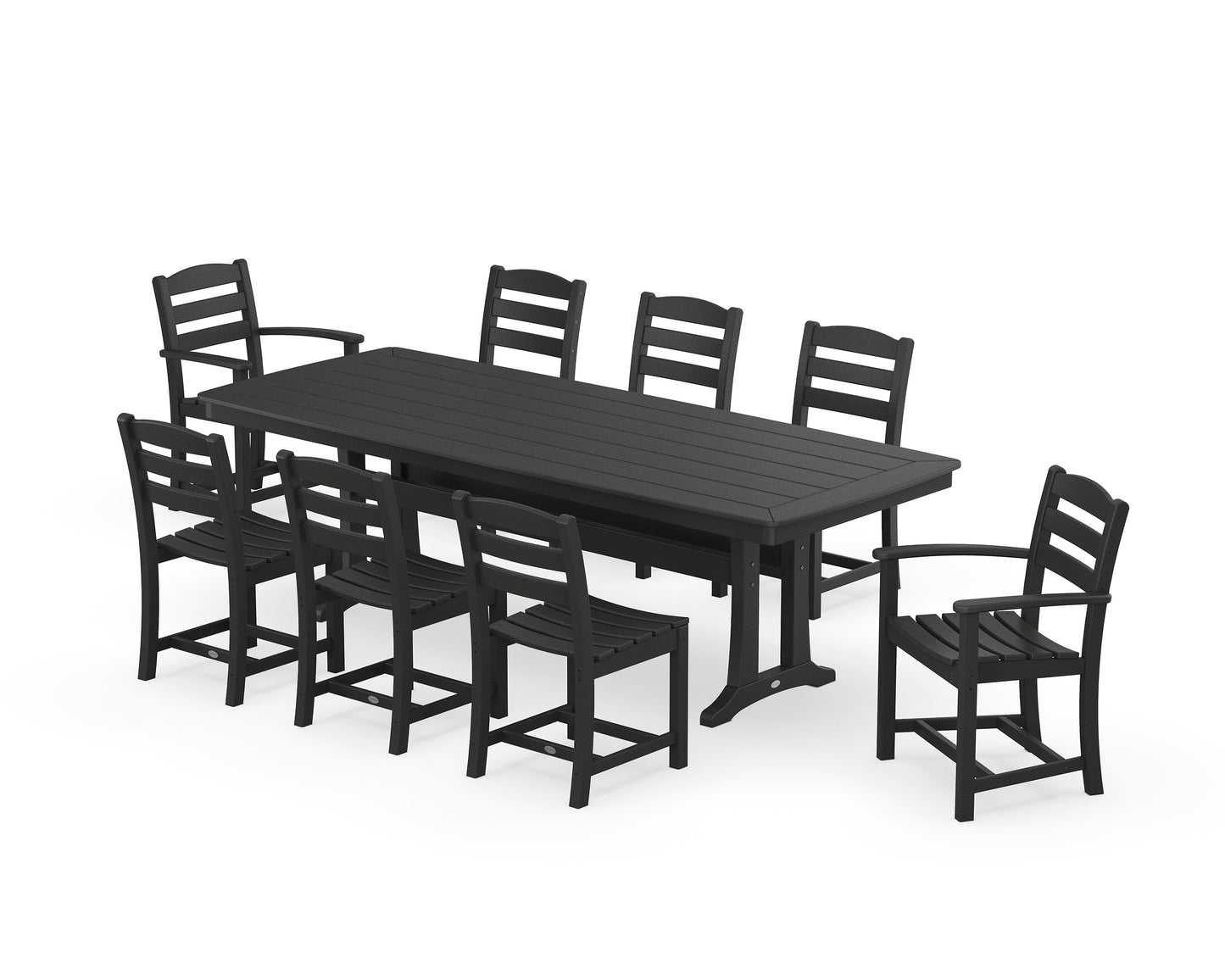 La Casa Caf‚ 9-Piece Dining Set with Trestle Legs