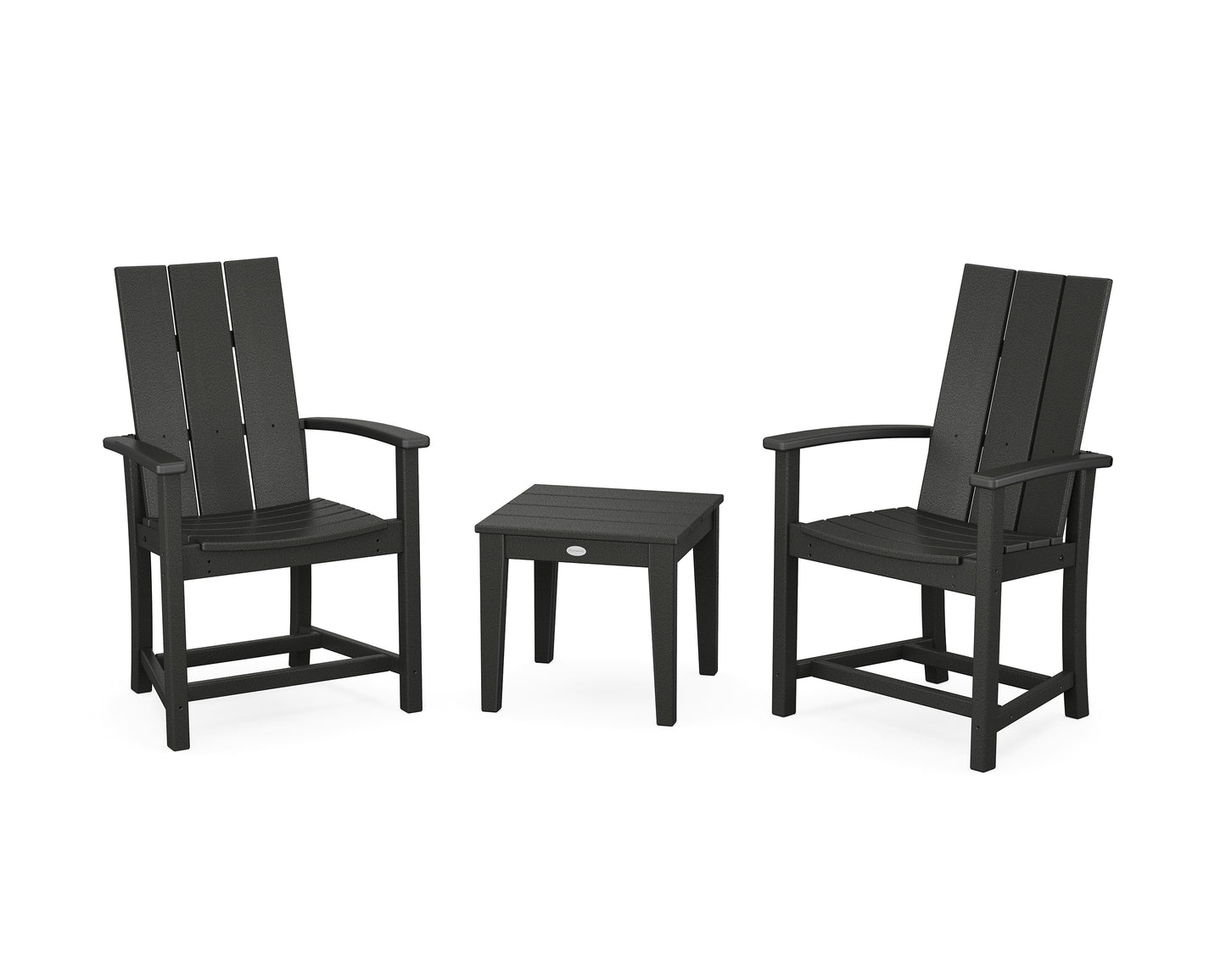 Modern 3-Piece Upright Adirondack Chair Set