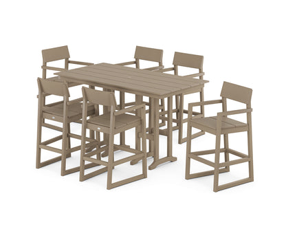 EDGE Arm Chair 7-Piece Farmhouse Bar Set