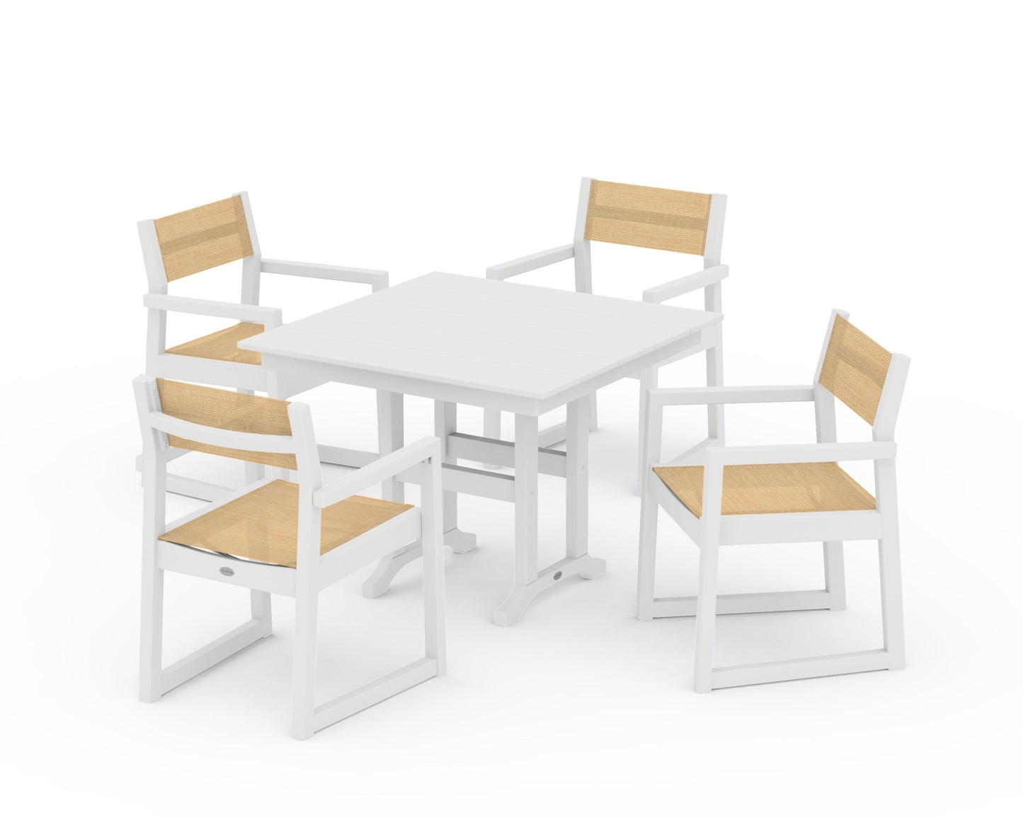 EDGE Sling Arm Chair 5-Piece Farmhouse Dining Set