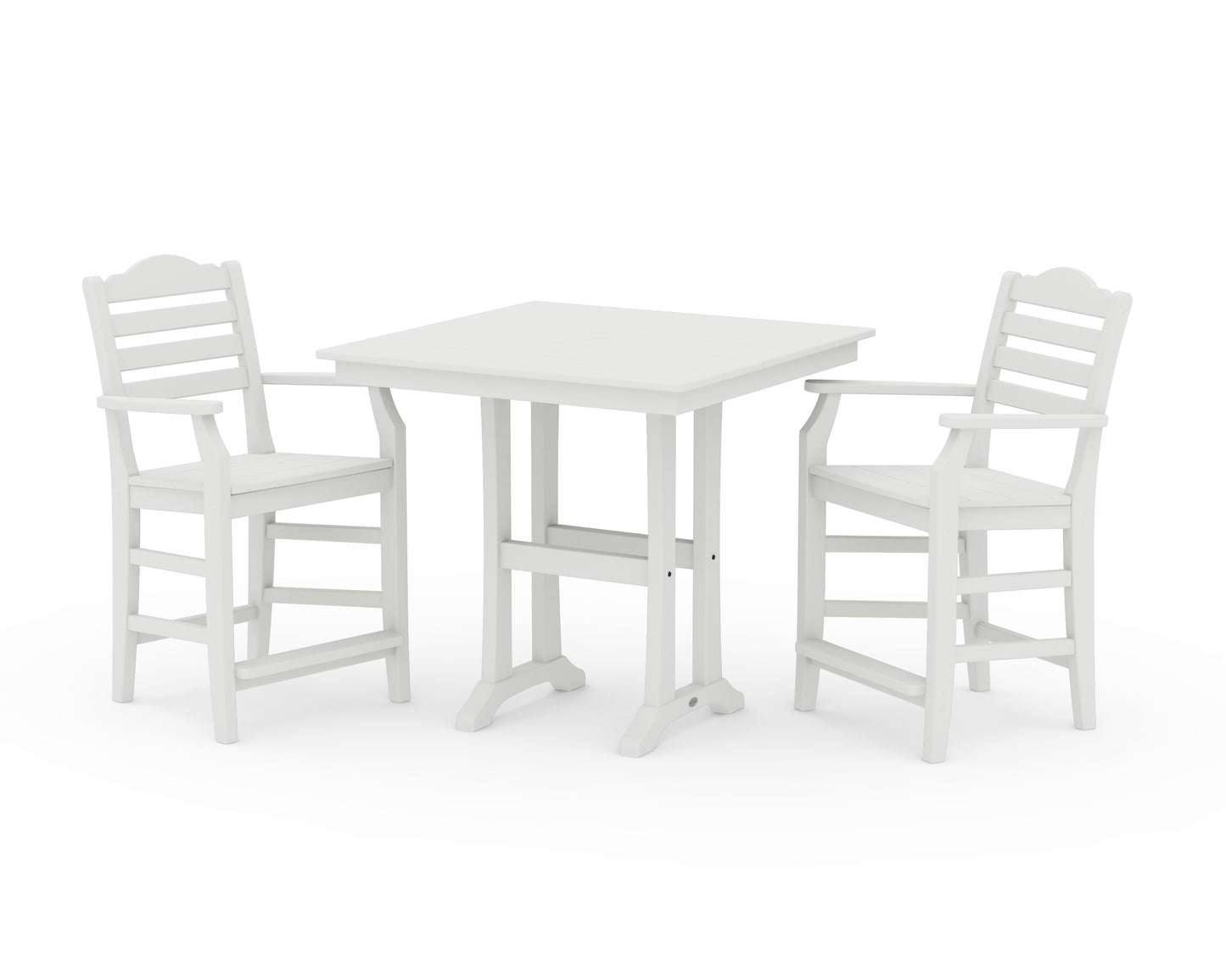 Savannah 3-Piece Farmhouse Counter Set with Trestle Legs