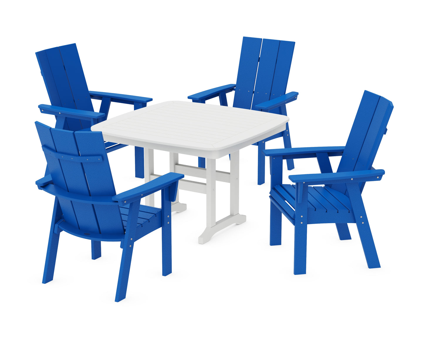 Modern Curveback Adirondack 5-Piece Dining Set
