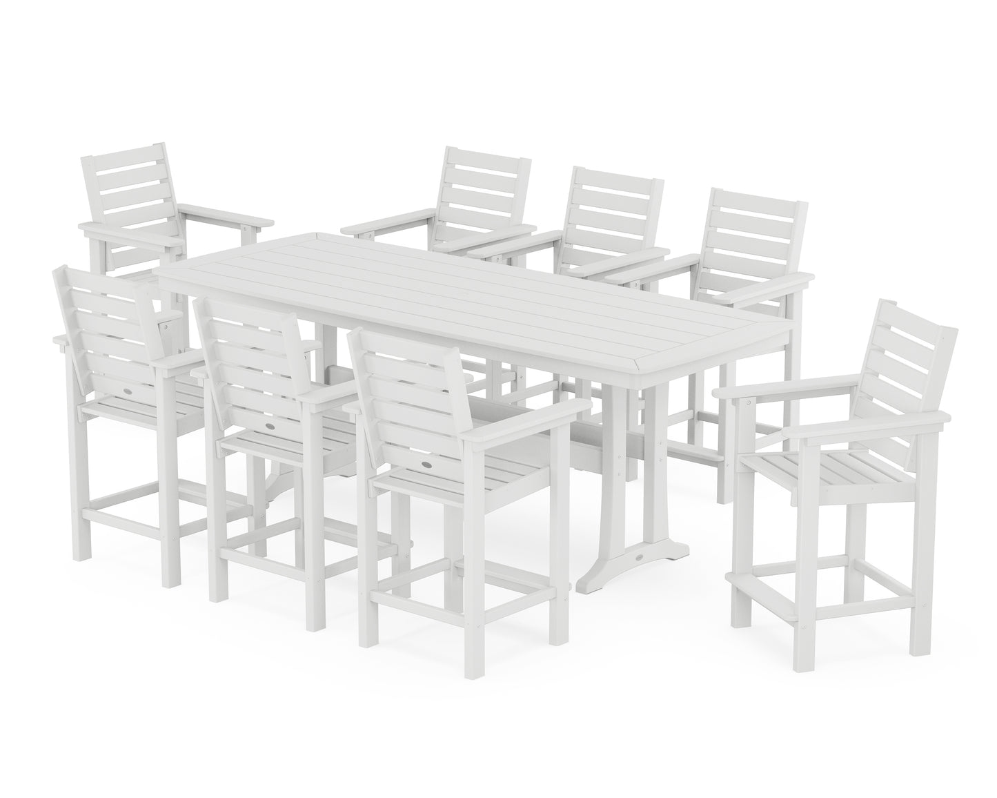 Captain 9-Piece Counter Set with Trestle Legs