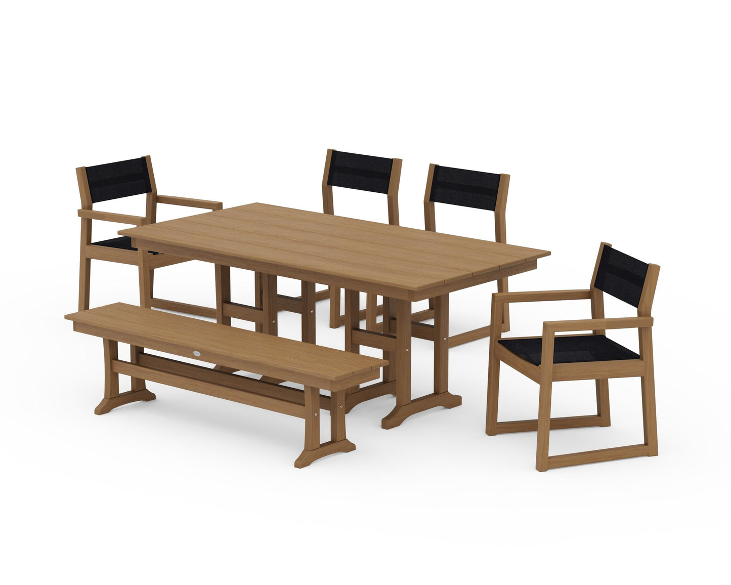 EDGE Sling 6-Piece Farmhouse Dining Set