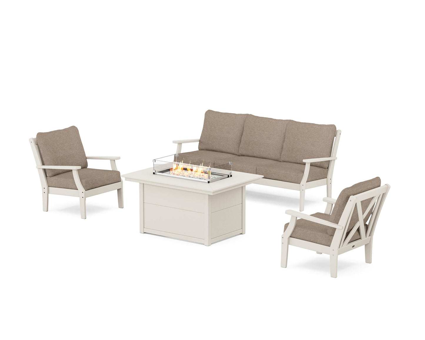 Braxton Deep Seating Fire Pit Table Set