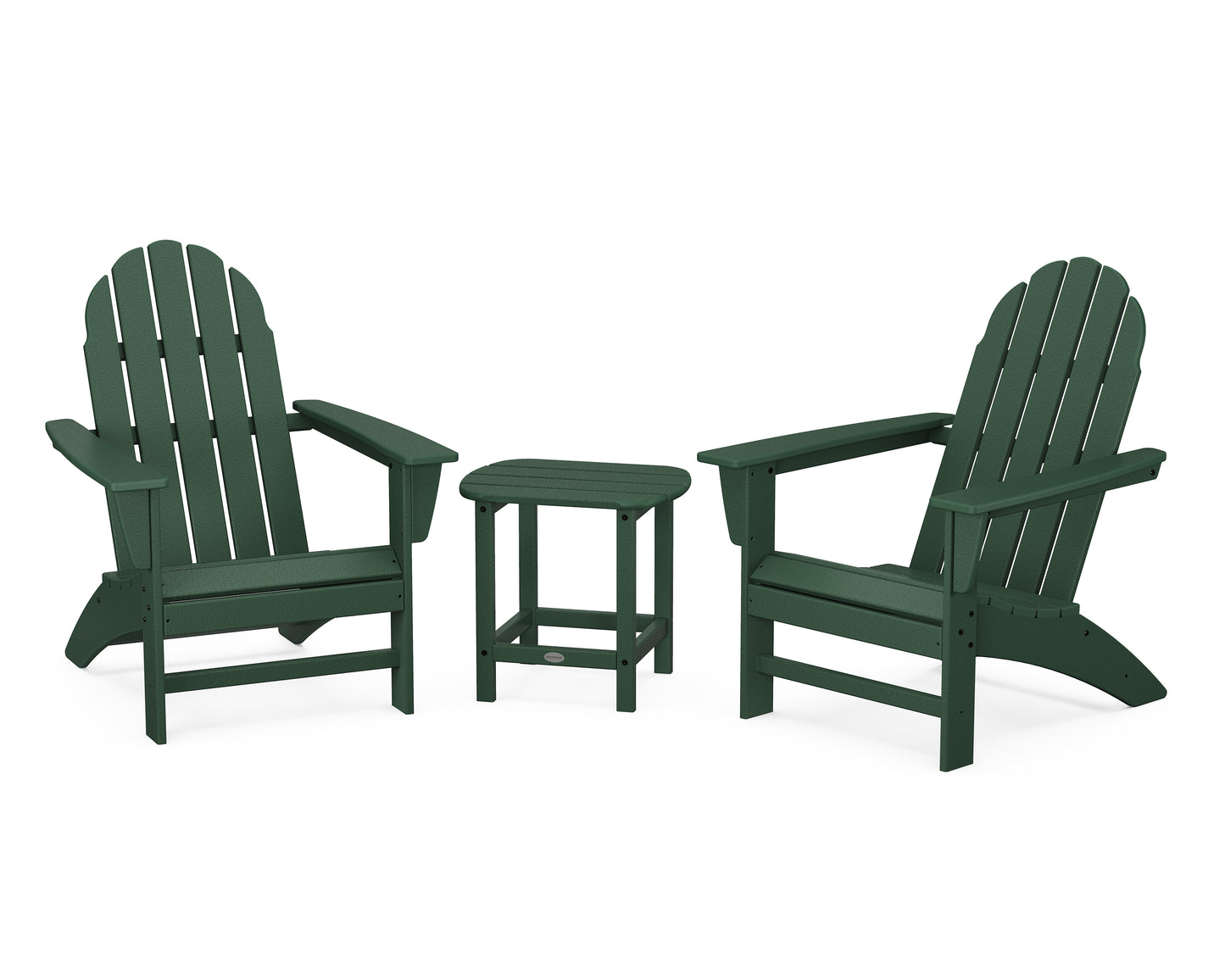 Vineyard 3-Piece Adirondack Set with South Beach 18" Side Table