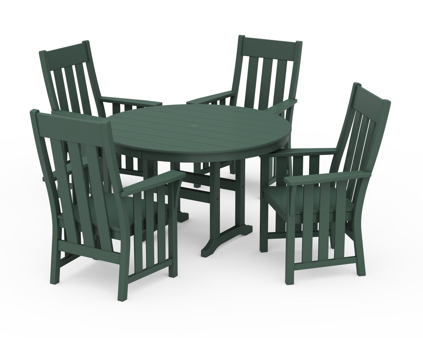 Acadia 5-Piece Round Farmhouse Dining Set
