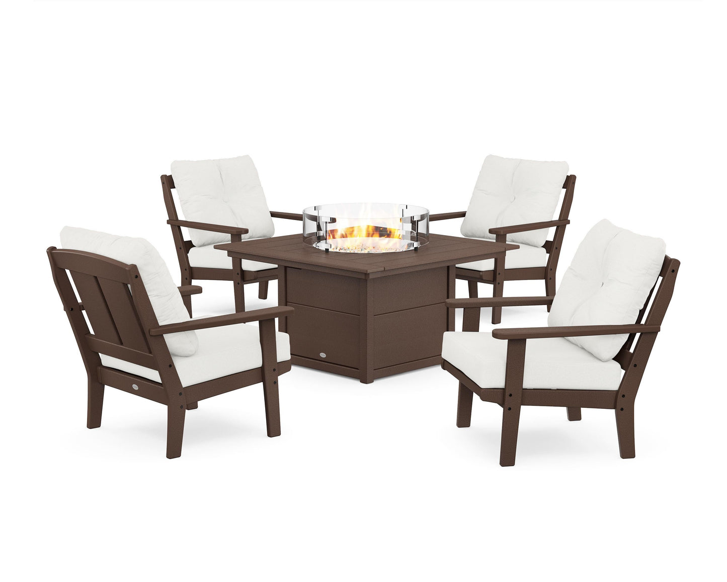 Mission 5-Piece Deep Seating Set with Fire Pit Table