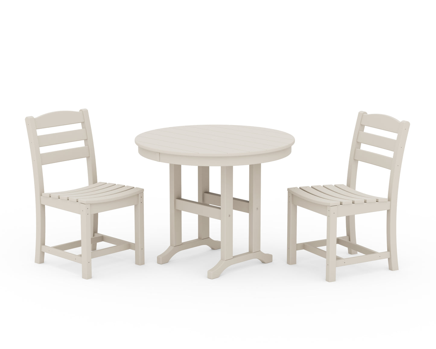 La Casa CafÃ© Side Chair 3-Piece Round Dining Set