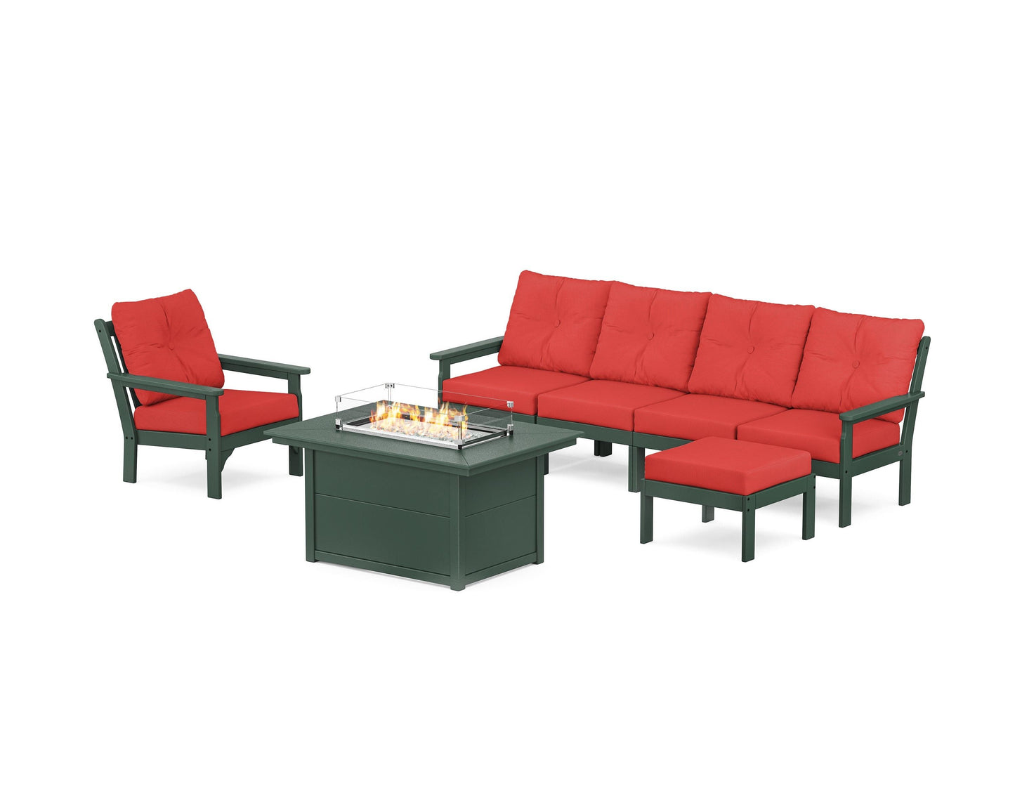 Vineyard Sectional Lounge and Fire Pit Set