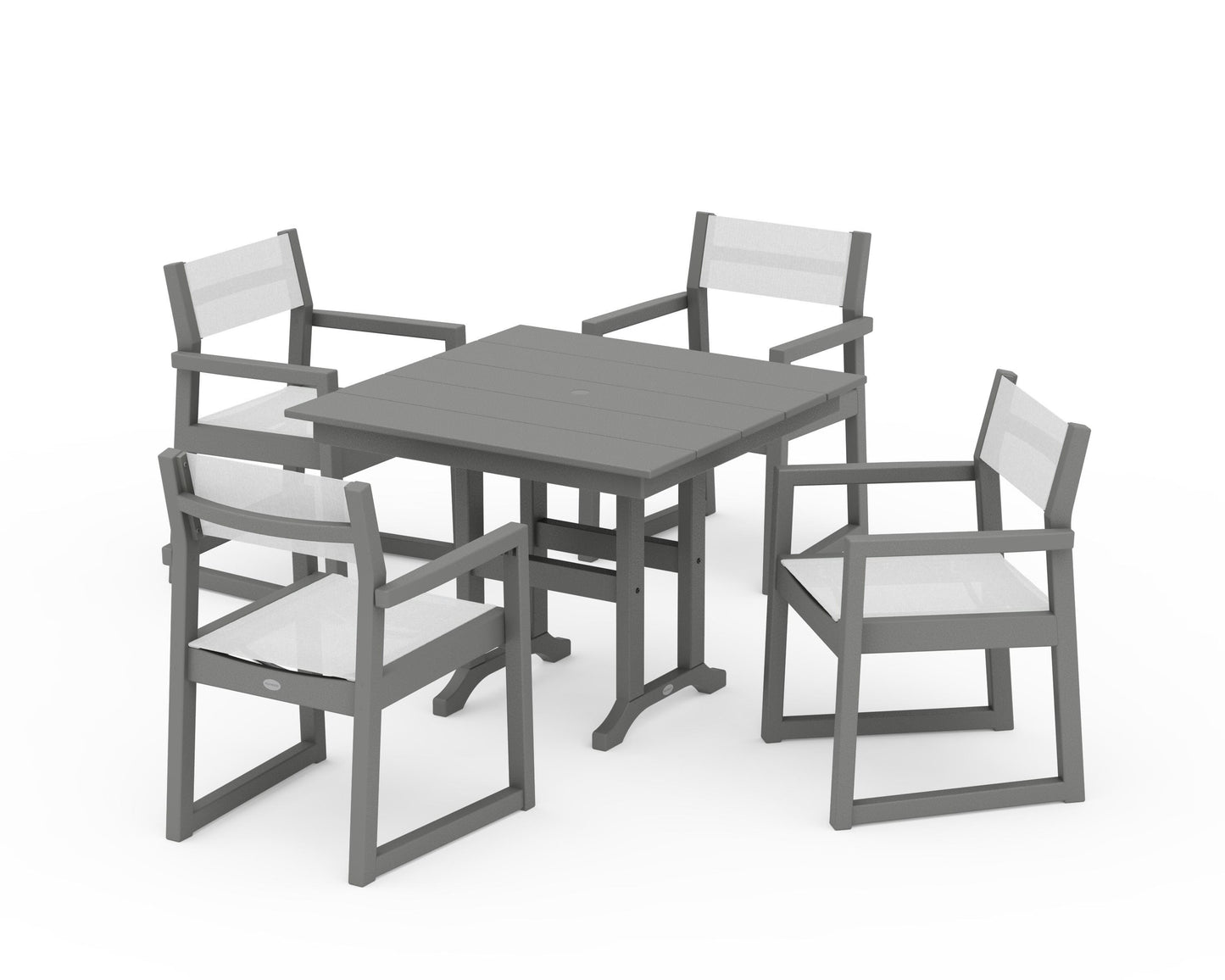 EDGE Sling Arm Chair 5-Piece Farmhouse Dining Set