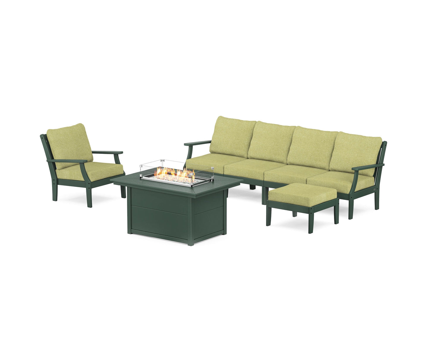 Braxton Sectional Lounge and Fire Pit Set