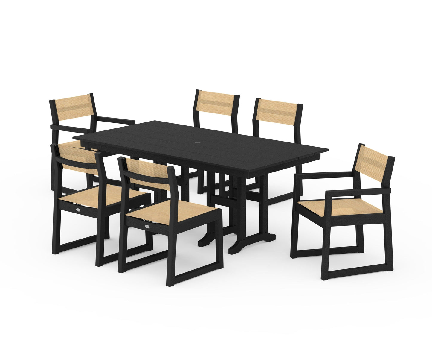 EDGE Sling 7-Piece Farmhouse Dining Set