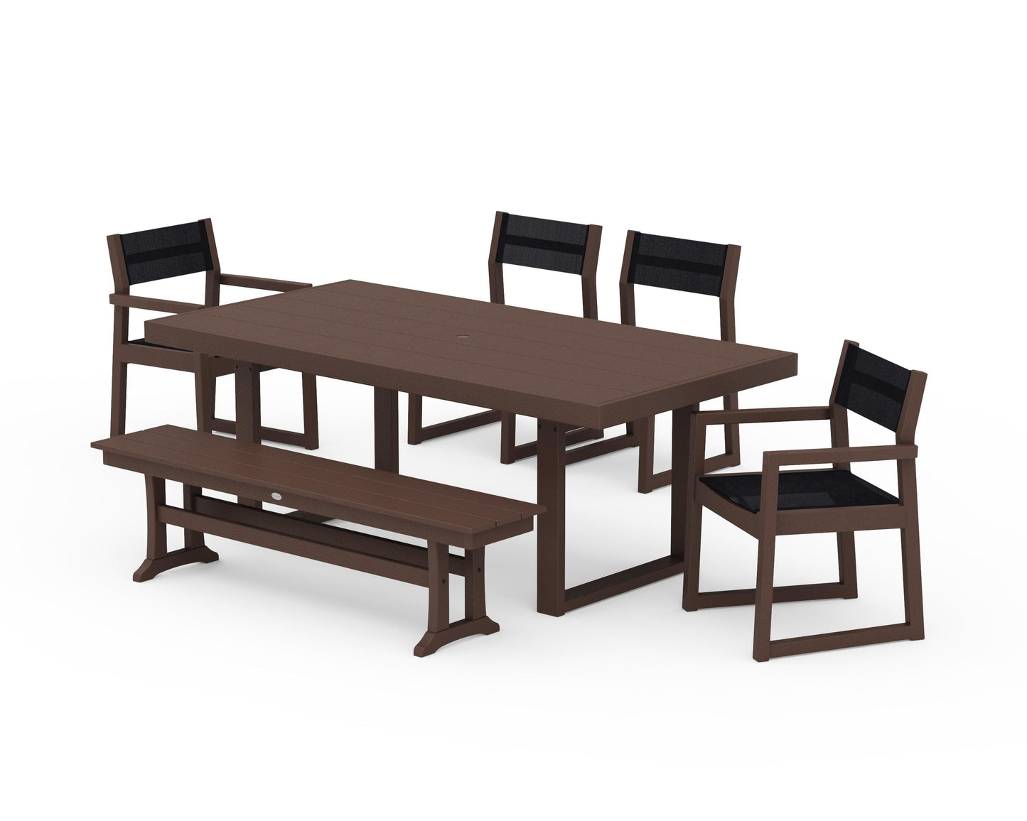 EDGE Sling 6-Piece Dining Set with Bench