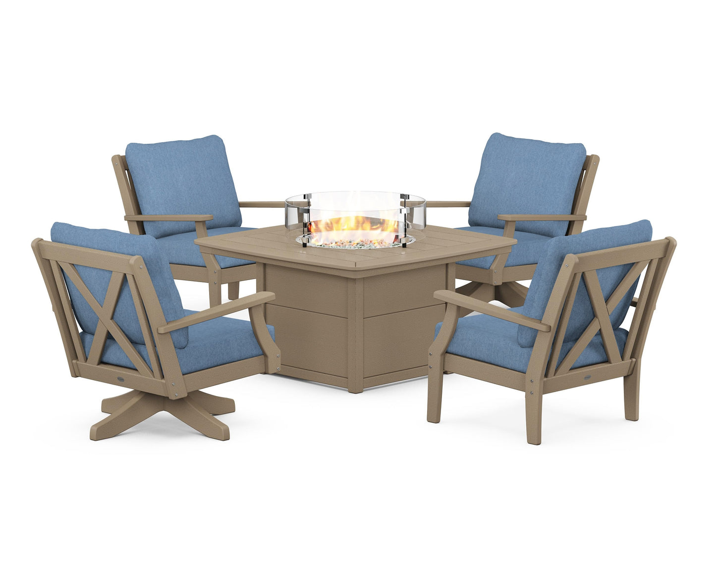 Braxton 5-Piece Deep Seating Set with Fire Table