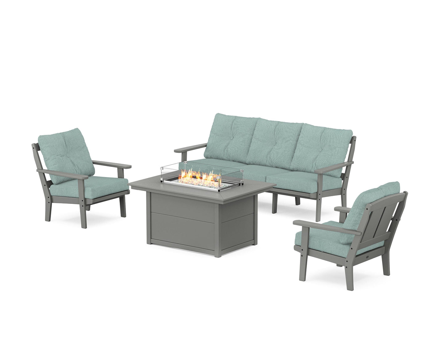 Mission Deep Seating Fire Pit Table Set