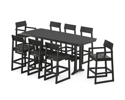 EDGE 9-Piece Bar Set with Trestle Legs