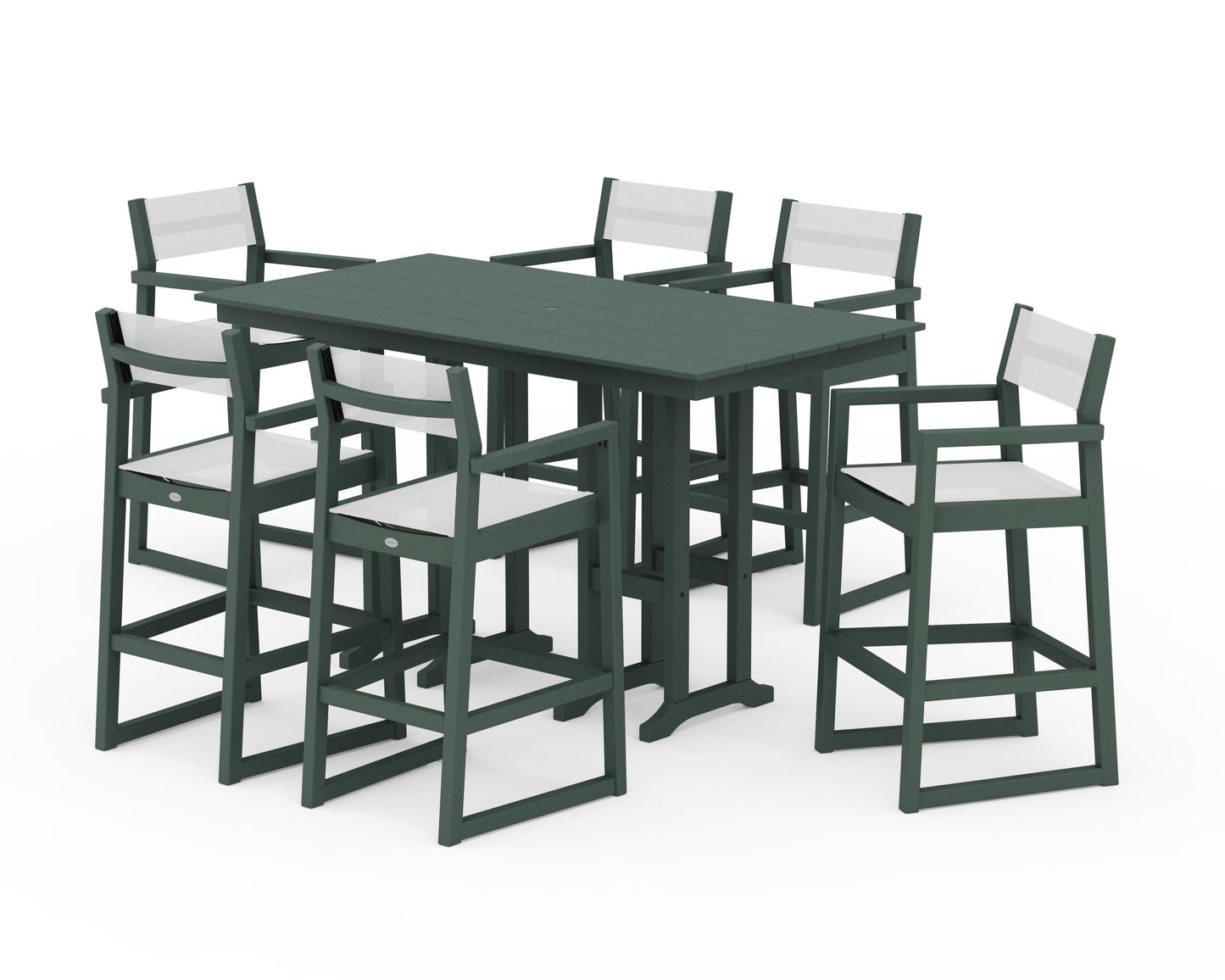 EDGE Sling Arm Chair 7-Piece Farmhouse Bar Set