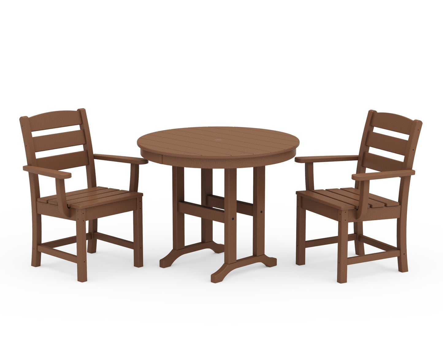 Lakeside 3-Piece Round Dining Set